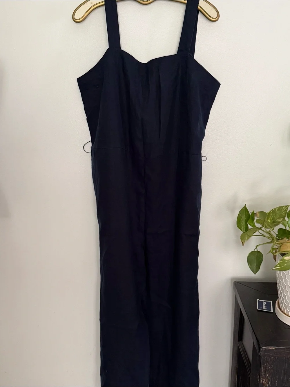 Quince 100% European Linen Square Neck Jumpsuit